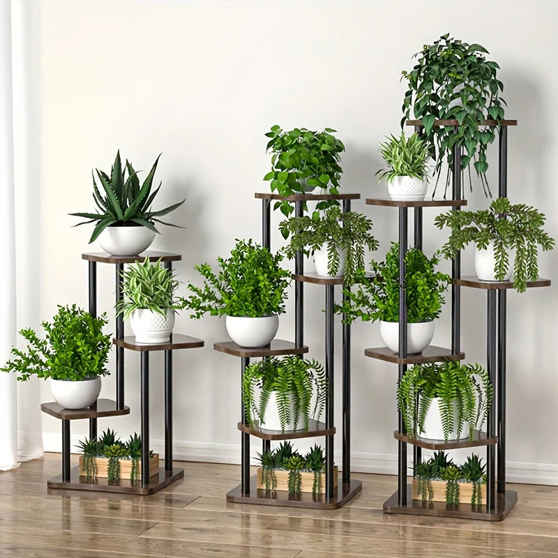 Plant Stand Wooden Storage Shelf 4/5/6 Tier