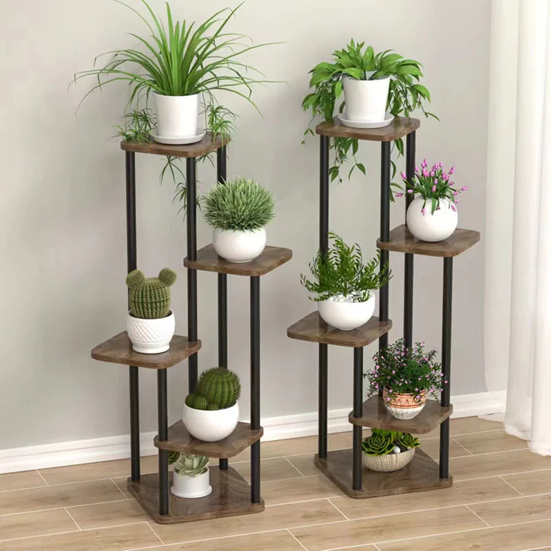 Plant Stand Wooden Storage Shelf 4/5/6 Tier