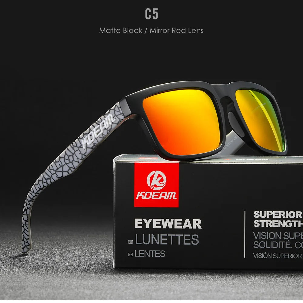 Square Men's Polarized Sunglasses Outdoors Lifestyle
