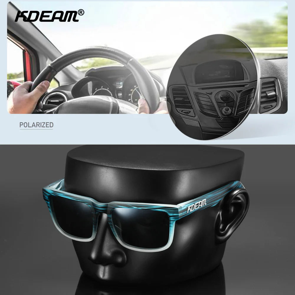 Square Men's Polarized Sunglasses Outdoors Lifestyle