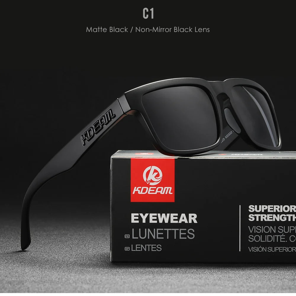 Square Men's Polarized Sunglasses Outdoors Lifestyle