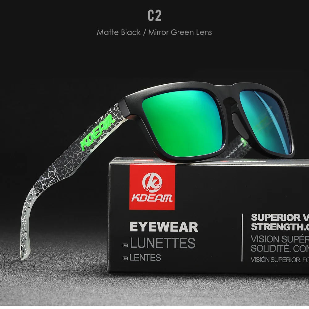 Square Men's Polarized Sunglasses Outdoors Lifestyle