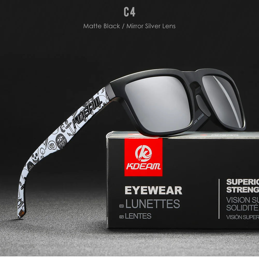Square Men's Polarized Sunglasses Outdoors Lifestyle