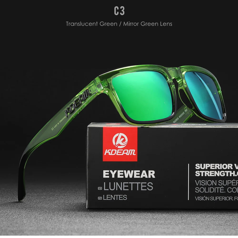 Square Men's Polarized Sunglasses Outdoors Lifestyle