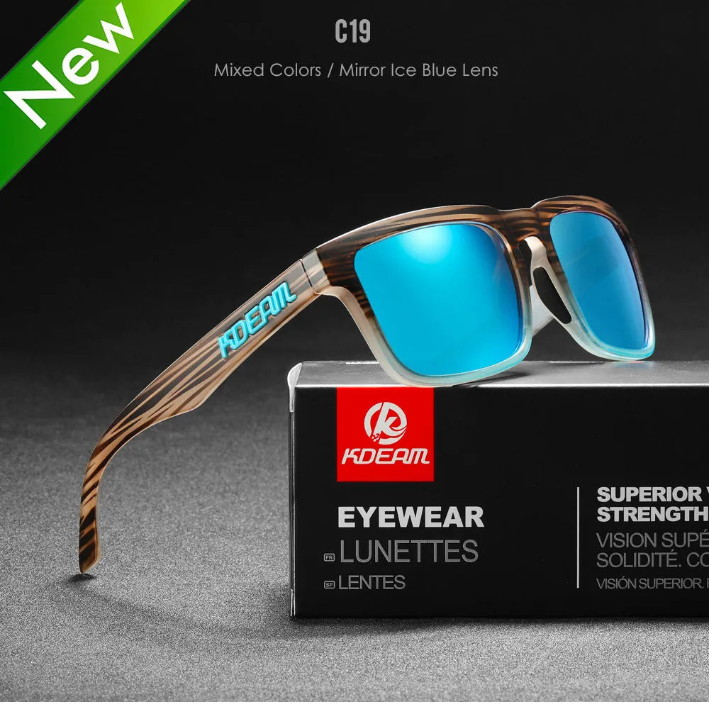 Square Men's Polarized Sunglasses Outdoors Lifestyle