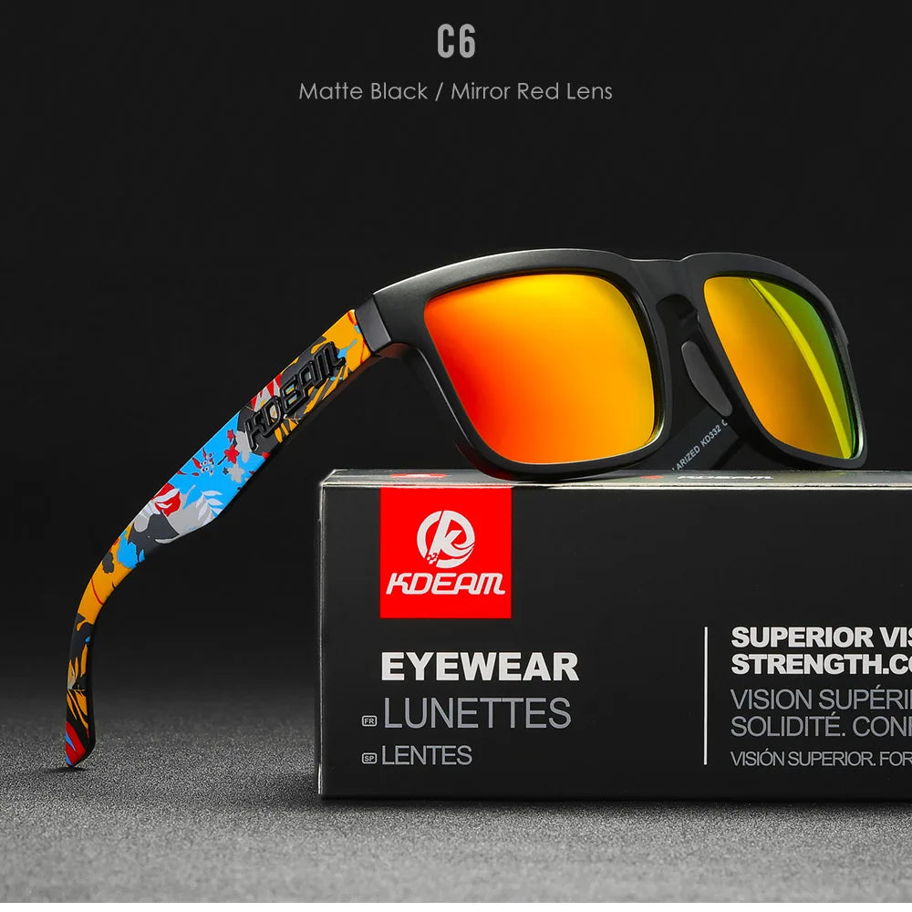 Square Men's Polarized Sunglasses Outdoors Lifestyle