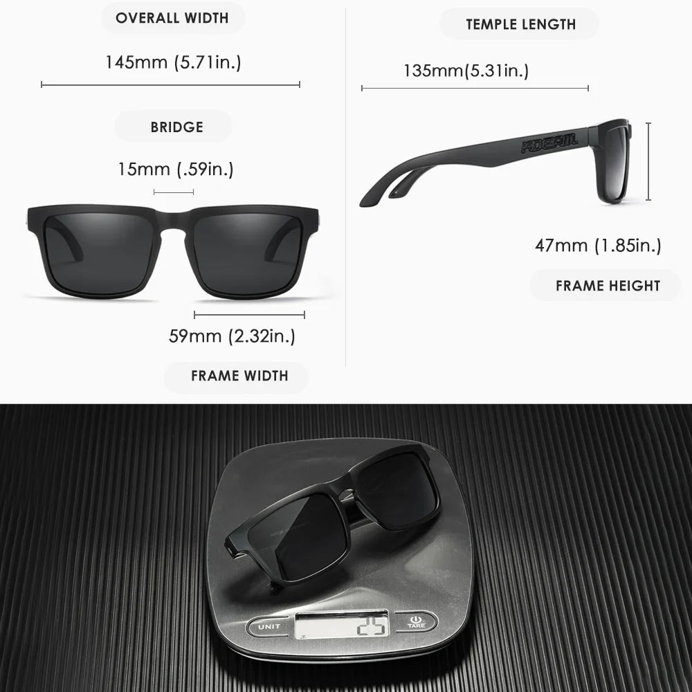 Square Men's Polarized Sunglasses Outdoors Lifestyle