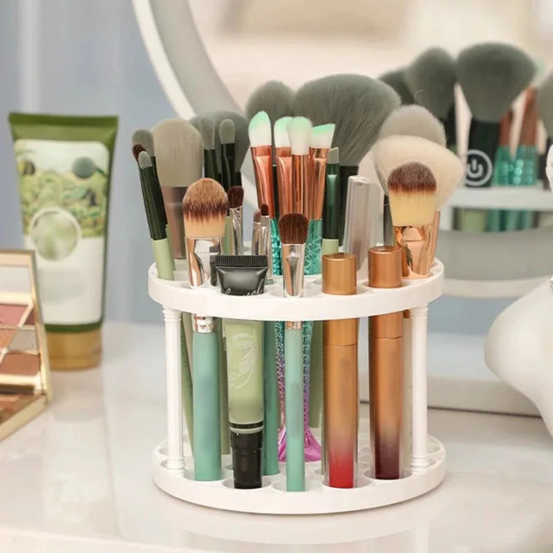 45-Hole Rotating Makeup Brush Stand