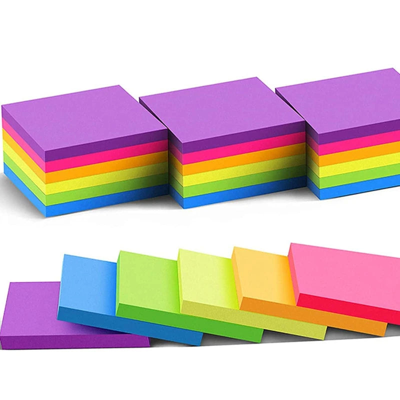 3x3inch Office and Study Notes Fluorescent Color Sticky Notes