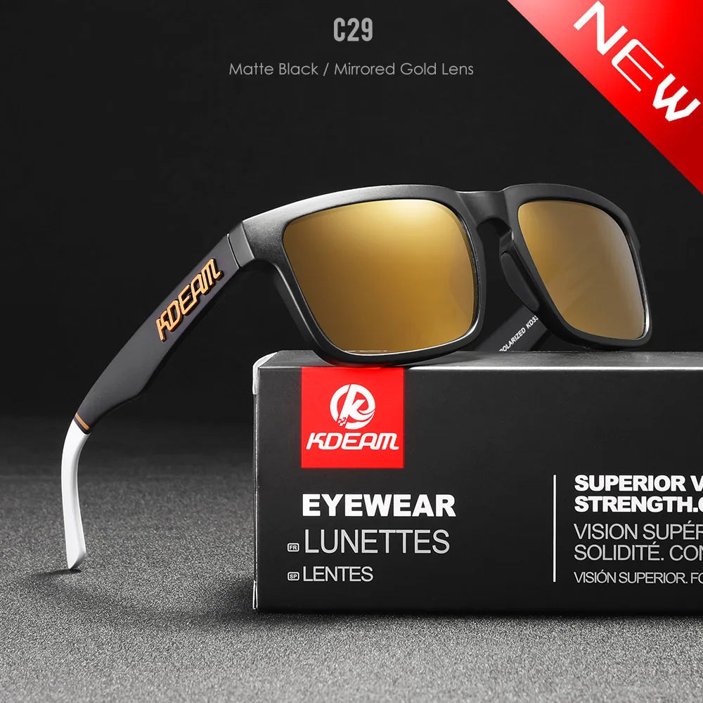 Square Men's Polarized Sunglasses Outdoors Lifestyle