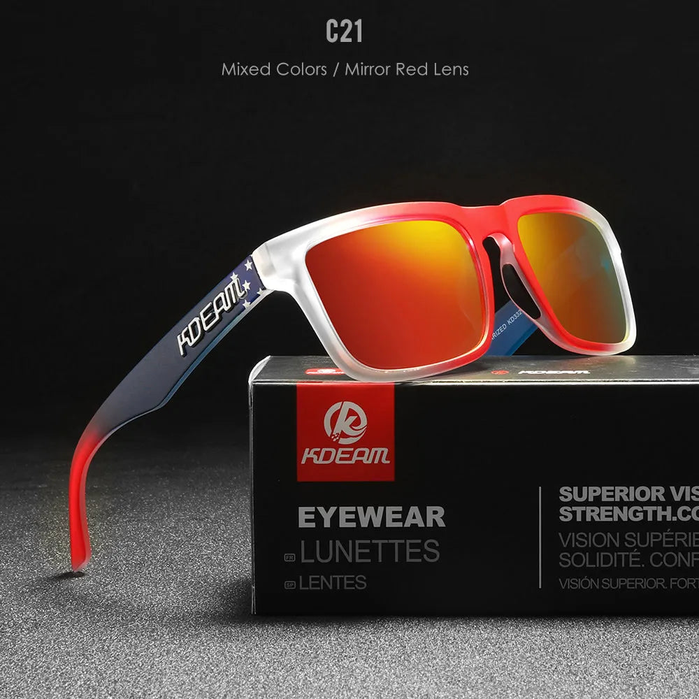 Square Men's Polarized Sunglasses Outdoors Lifestyle