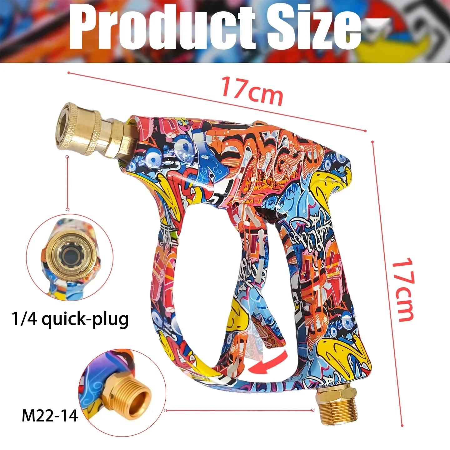 Graffiti Design Foam Cannon Kit - High Pressure Washer Gun for Karcher/Bosch/Nilfisk