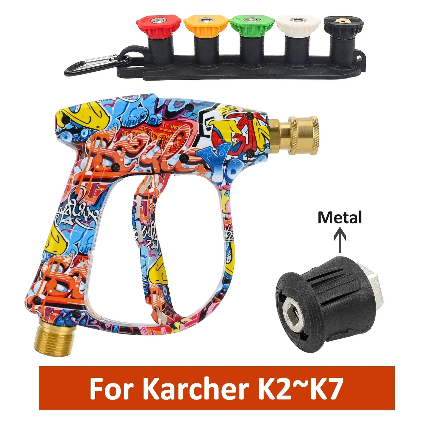 Graffiti Design Foam Cannon Kit - High Pressure Washer Gun for Karcher/Bosch/Nilfisk
