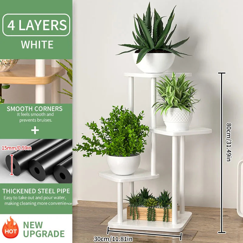 Plant Stand Wooden Storage Shelf 4/5/6 Tier