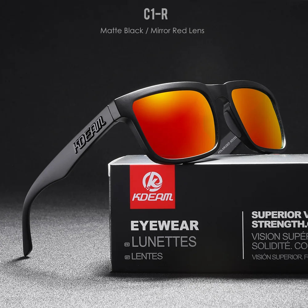 Square Men's Polarized Sunglasses Outdoors Lifestyle