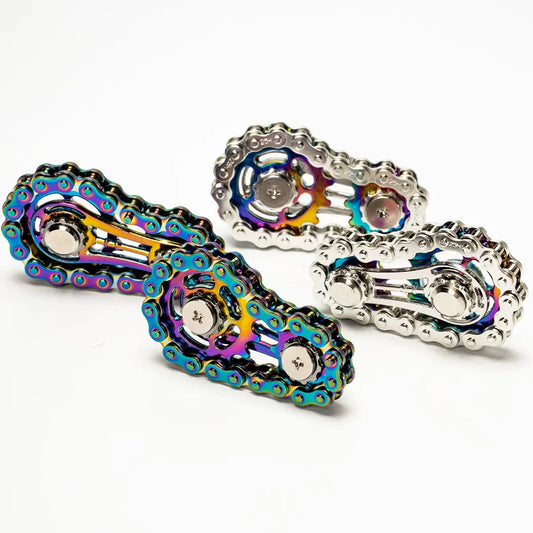 Bicycle Chain Finger Spinner, Stainless Steel Gear Fidget
