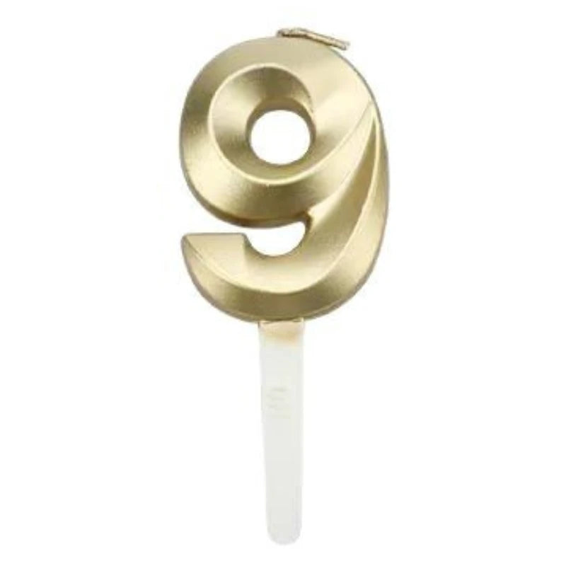 3D Gold Number Candles