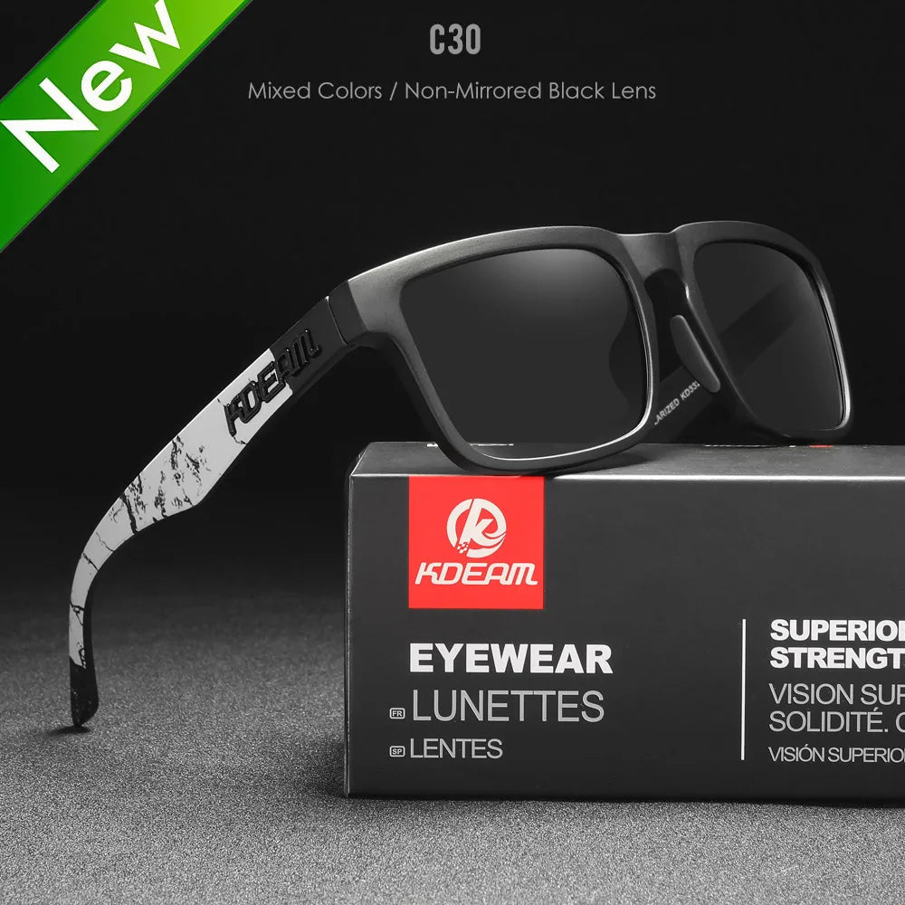 Square Men's Polarized Sunglasses Outdoors Lifestyle
