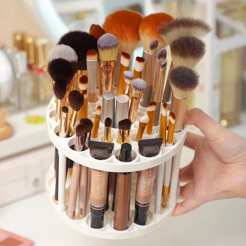 45-Hole Rotating Makeup Brush Stand