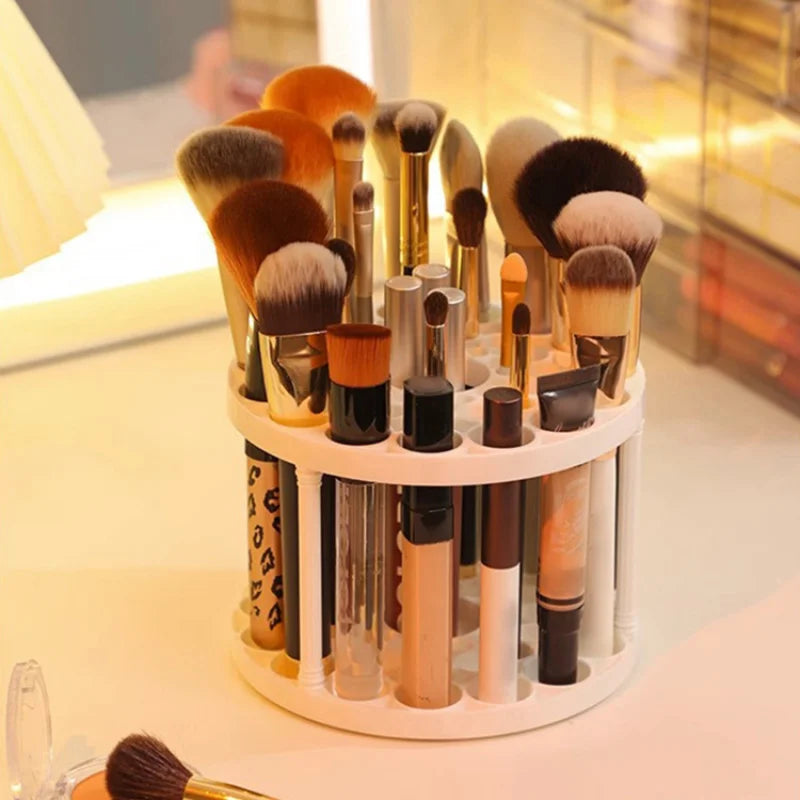 45-Hole Rotating Makeup Brush Stand