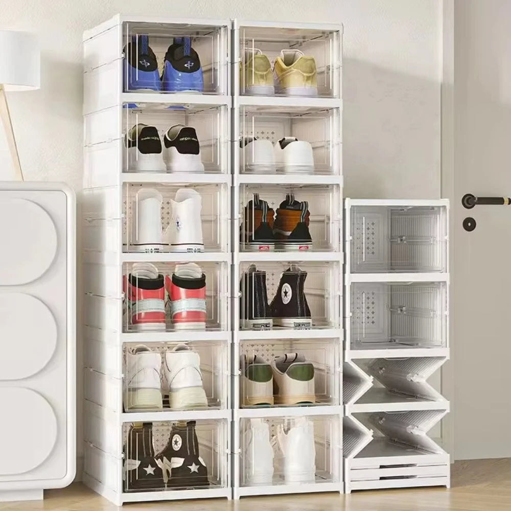 3/6 Layers Foldable Shoes Storage Box