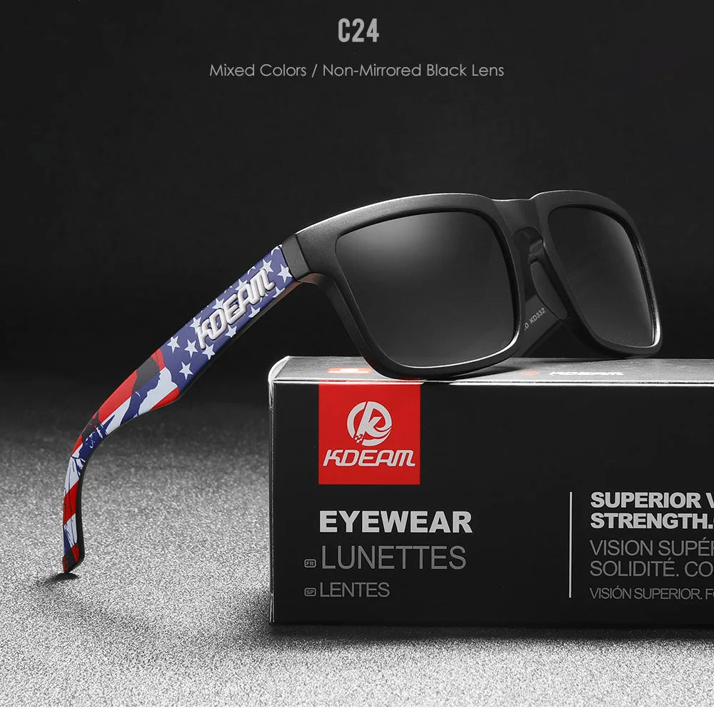 Square Men's Polarized Sunglasses Outdoors Lifestyle