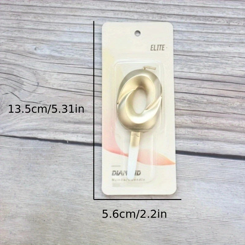 3D Gold Number Candles