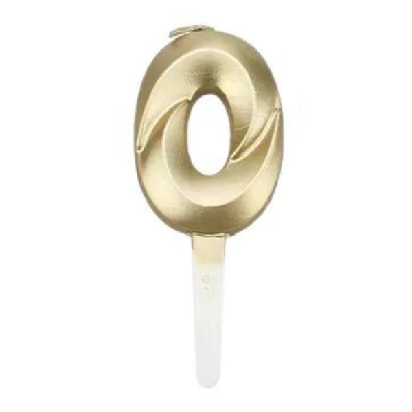 3D Gold Number Candles