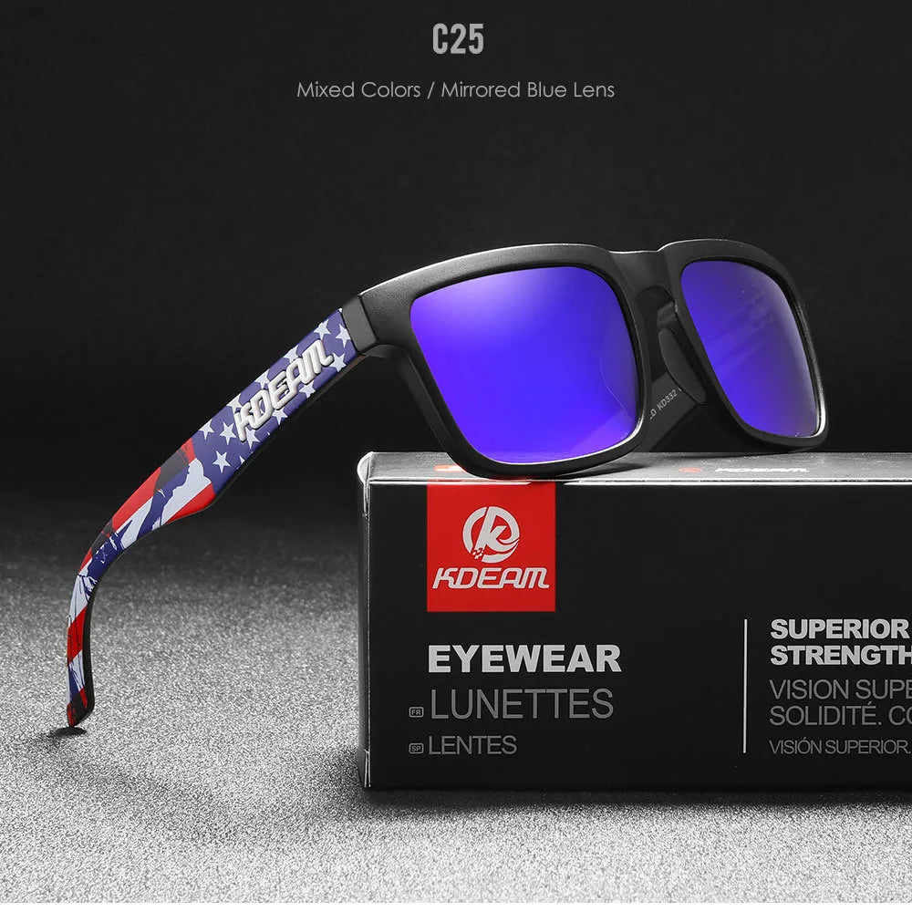 Square Men's Polarized Sunglasses Outdoors Lifestyle
