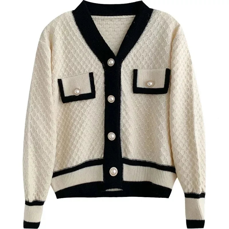 Loose Long-sleeved Knit Women's Cardigan